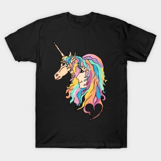 Sweet girl and unicorn drawing T-Shirt